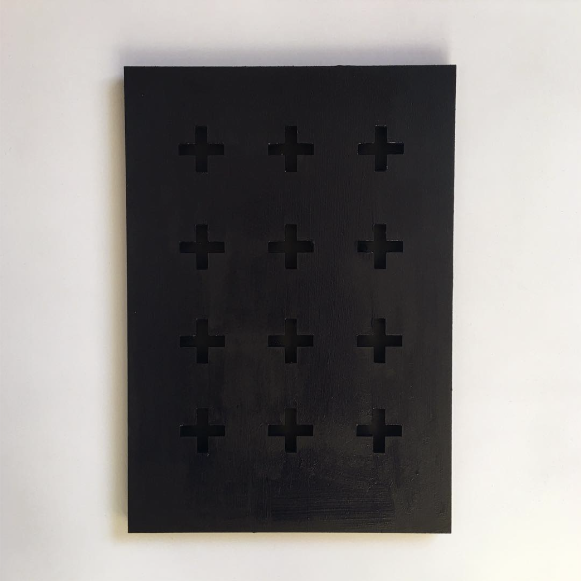 Black Plus. Acrylic on MDF. 60cm x 40cm.