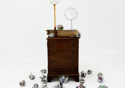 ‘Narcissus is Back’ installation. 2020 Found objects.