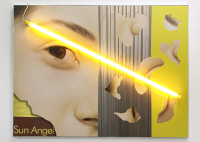 ‘Sun Angel’. 2022 93cm x 123cm pigment ink on archival matt. LED tube, Dibond and aluminium. — copy